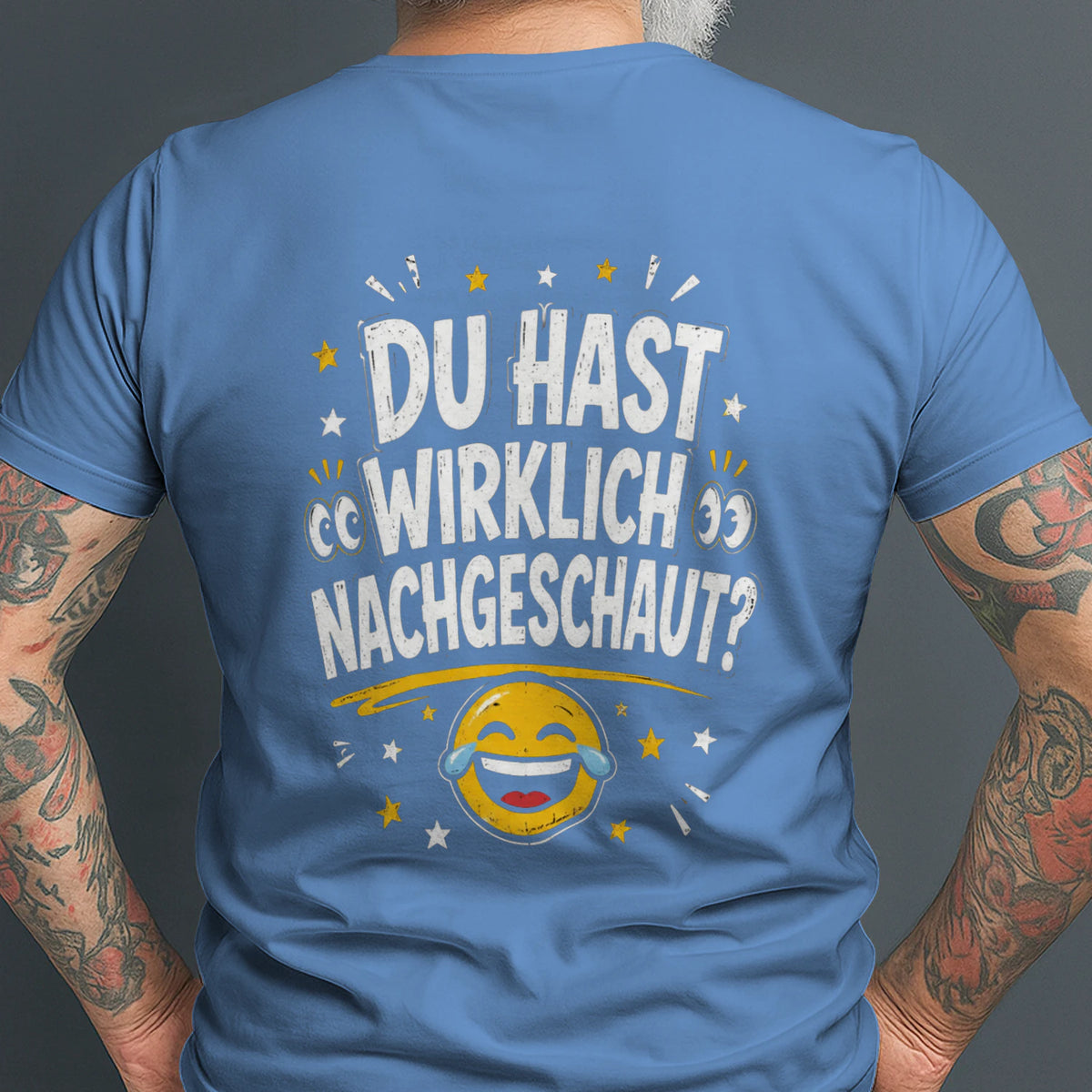 Male model, viewing the back side.