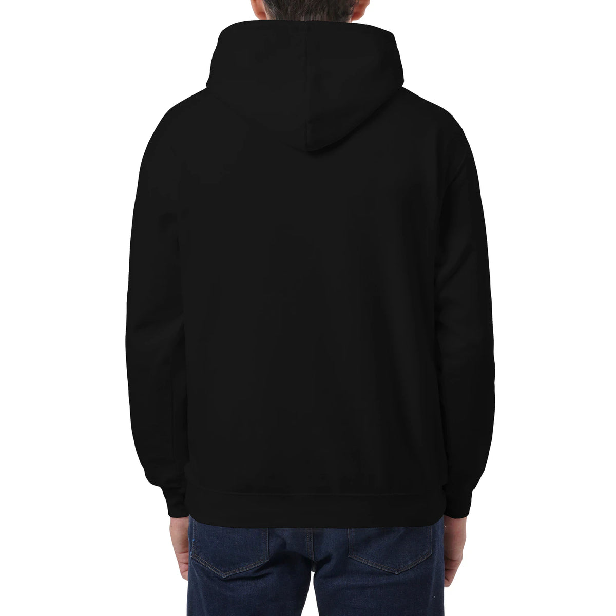 Male model shot, viewing the back side.