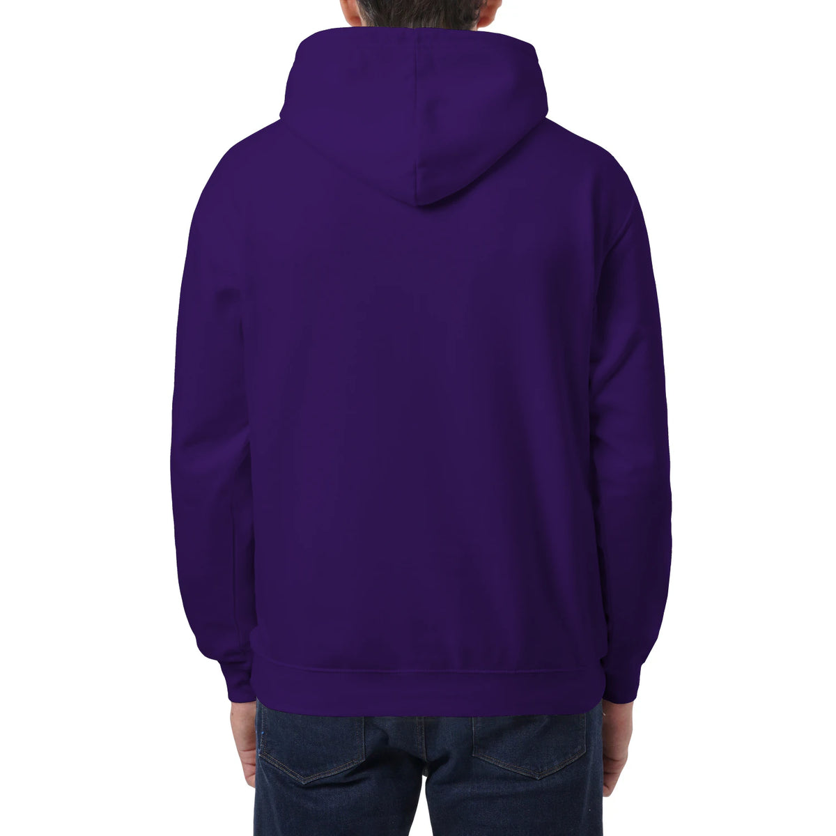 Male model shot, viewing the back side.